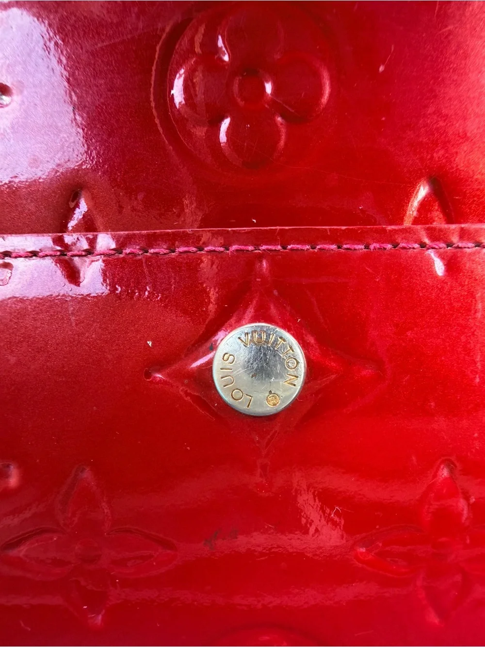 Louis Vuitton Red Vernis Wallet AUTHENTIC